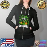 Top Chillin' With My Gnomies Happy St Patricks Day T- Full Zip Hooded