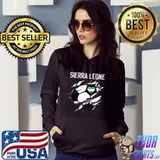 Top Sierra Leonean Soccer Fan Retro Football Sierra Leone Premium T-Shirt Hoodie