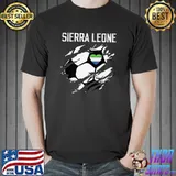 Top Sierra Leonean Soccer Fan Retro Football Sierra Leone Premium T-Shirt Unisex