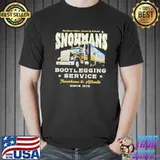 Trucker snowman's bootlegging service shirt