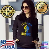 Ukraine flag I Stand With Ukraine T- Hoodie