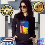 Ukrainian American Flag Ukraine USA Roots T-shirt