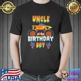 Uncle Birthday Boy Monster Truck Theme Matching Family T-Shirt