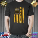 USA American Flag - National Park Denali T- Unisex