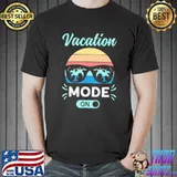 Vacation mode on summer sunglasses palm trees vintage Unisex