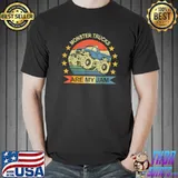 Vintage Monster Truck Are My Jam Retro Sunset Cool Engines T-Shirt Unisex