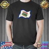 West Virginia Flag Waving Vintage Distressed Illustration T- Unisex