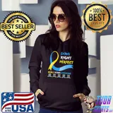 World Down Syndrome Socks Right Blue Yell Ribbon T-Shirt