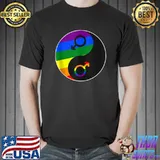 Yin and Yang Character LGBT Pride Homo Gay Bisexual T-Shirt