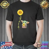 You are my sunshine sunflower baby yoda shirt