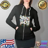 Young Bucks Smile Splatter Colorful Shirt Full Zip Hooded