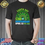 2022 Rainbow Trendy 52nd Anniversary Kid Men Women Earth Day T-Shirt