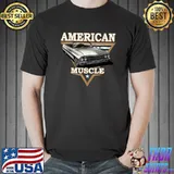 American Flag Vintage Muscle Car, Hot Rod and Muscle Car T-shirt