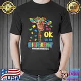 Autism Awareness Acceptance Women Kid Its Ok To Be Different T-Shirt Unisex
