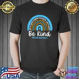 Be Kind Autism Awareness Leopard Rainbow Choose Kindness T-Shirt Unisex