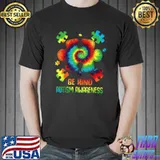 Be Kind Autism Puzzle Pieces Shirt Tie Dye Autism Awareness T-Shirt Unisex