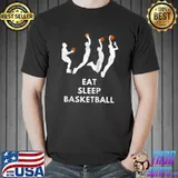 Cool Sports Game Fan Eat Sleep Basketball Player Mom Dad T-Shirt Unisex