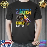 Crush Kindergarten Monster Truck Back to School Boys T-shirt