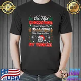 Drink Coffee Pet Yorkie On this Christmas I just want to drink coffee T-Shirt