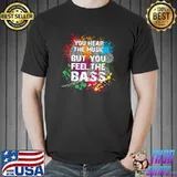 FEEL THE BASS big Clef for Bass Players, Bassists, Bands T-Shirt