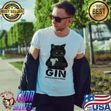 Gin Because Murder IS Wrong Cat Shirt