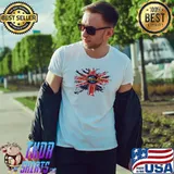 Grunge style england flag def leppard shirt