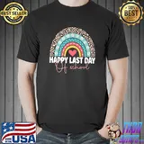 Happy Last Day of School Teacher Student Graduation Rainbow Premium T-Shirt