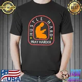 Hustle Hard Pray Harder Ramadan Muslim Praying Arabic Islam Premium T-Shirt