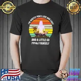I'm Mostly Peace Love Tee And Light Funny Graphic Yoga Tee Premium T-Shirt
