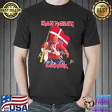 IRon Maiden Denmark Flag Shirt