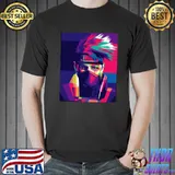 Kakashi's face revealed naruto shirt