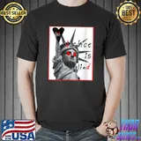 Lady Justice Is Blind New York Black Red Designer T-Shirt