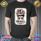 Loud & Proud Tee-Ball Mimi Life Messy Bun Leopard Game Day T-Shirt