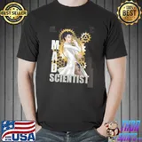 Mad scientist anime graphic shirt