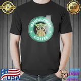Mandalorian Coffee Baby Yoda Shirt