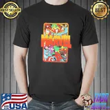 Marvel men's group shot black graphic adult shirt