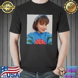 Maya Millie Bobby Brown Blue shirt
