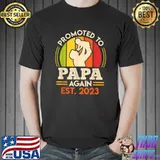 Mens Second child 2023 Dad of two 2 children father T-Shirt
