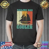 Mens Vintage Retro Sailing Dad Like A Regular Dad Father's Day T-Shirt