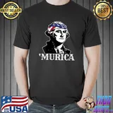 Patriotic Washington America USA Flag 4th of July T-shirt