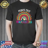 Peace Out Kindergarten Tie Dye Graduation Last Day of School T-shirt