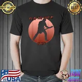Play-the-Guitar Shadow in a Red Circle T-Shirt
