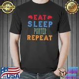 Porter Job Hobby Lover Eat Sleep Repeat Funny T-Shirt