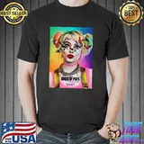 Portrait of haley quinn margot robbie design shirt