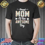 Proud mom and two awesome boy shirt