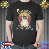 Pug hippies yoga namastay 6 feet away social distancing vintage shirt