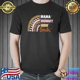 Rainbow Leopard Mama Mommy Mom Bruh Funny Mommy Mother's Day T-Shirt