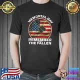 Remember The Fallen Veteran Military Happy Memorial Day Premium T-Shirt