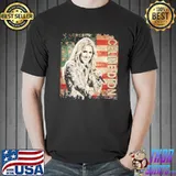 Retro celine dion flag American country music shirt