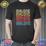 Retro vintage style name malone shirt
